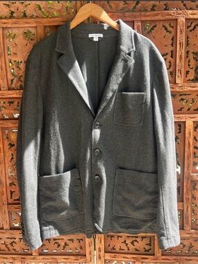 James Perse Unstructured Brushed-knit Blazer Charcoal Size 4